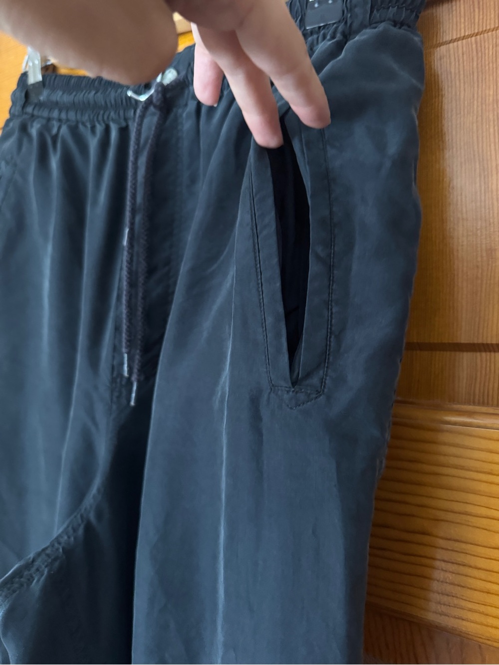 I00% silk Drawstring Track Joggers - Picture 5 of 7